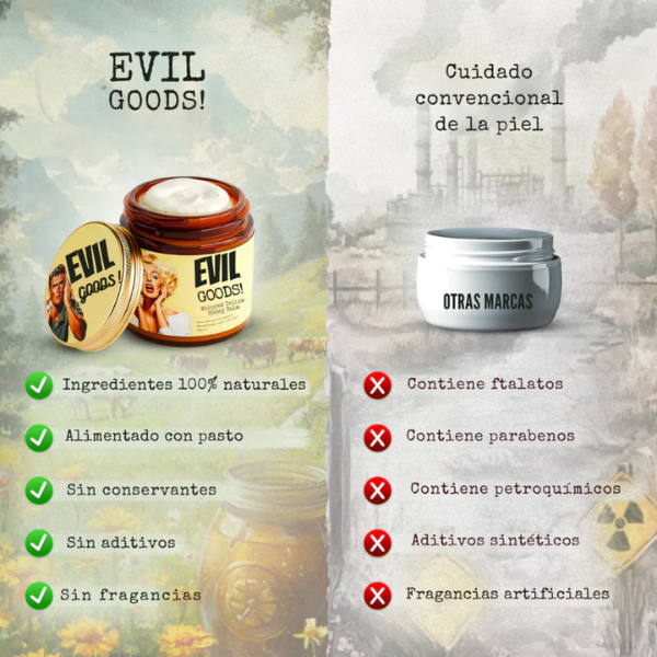 EVIL GOODS - Bálsamo de miel y sebo de res Anti-Envejecimiento