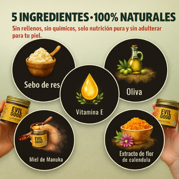 EVIL GOODS - Bálsamo de miel y sebo de res Anti-Envejecimiento