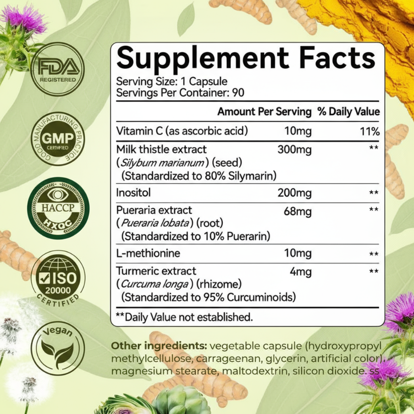 OXYFUEL Milk Thistle Liver Detox & Colon Cleanse